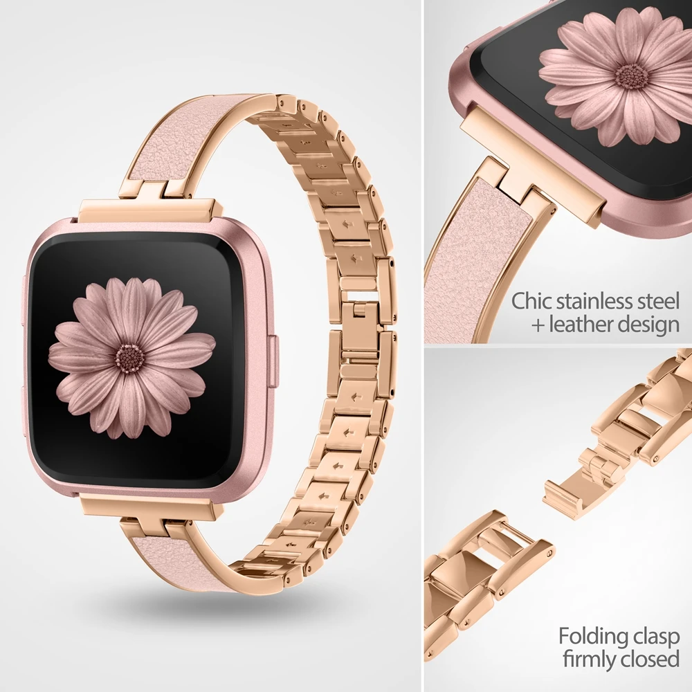 Металлический браслет из нержавеющей стали, ремешок для Fitbit Versa, женский тонкий ремешок, сменные браслеты для Versa Lite, специальное издание