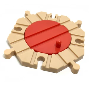 Восьмиходовой поворотный трек, аксессуары, деревянный поезд, детский трек, игрушка, красный P124, бесплатная доставка, пластиковый совместимый, деревянный