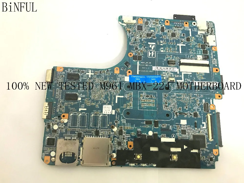 BiNFUL сток, M961 MBX-224 A1794336A(FIT A1794333A) Материнская плата для ноутбука для SONY VPCEB серии Материнская плата для ноутбука.( товар