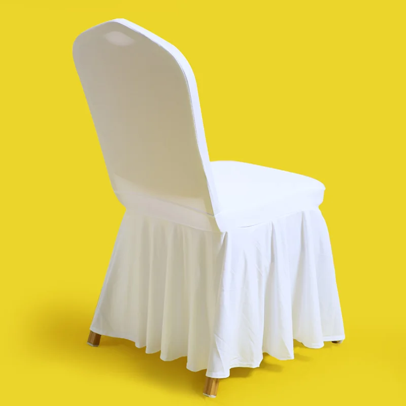 

Белое свадебное кресло с плиссированным эластичным покрытием, простой в использовании стул для вечеринки, украшение стула