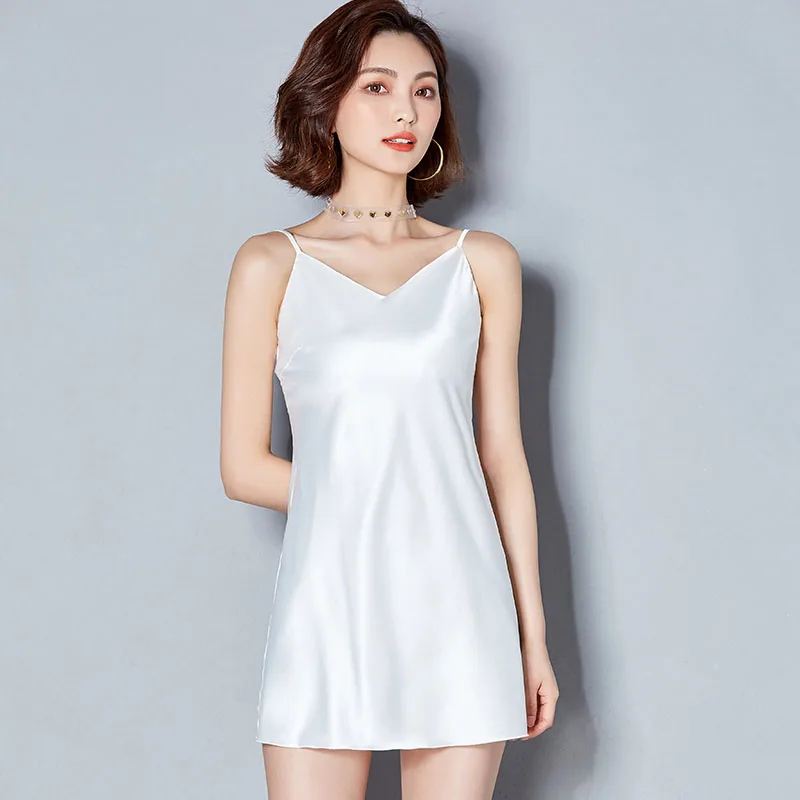 Модные платье Летняя женская ремень v-образным вырезом Короткое без рукавов