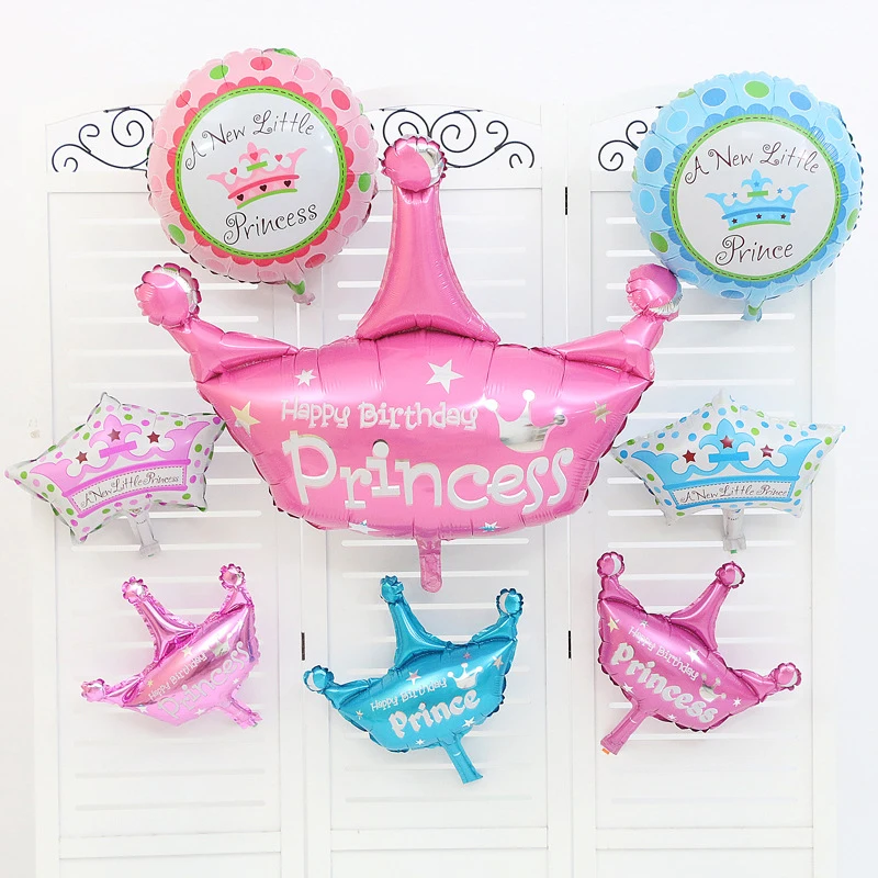 Мини шар для вечеринки в честь Рождения Ребенка корона Принцесса воздушный из