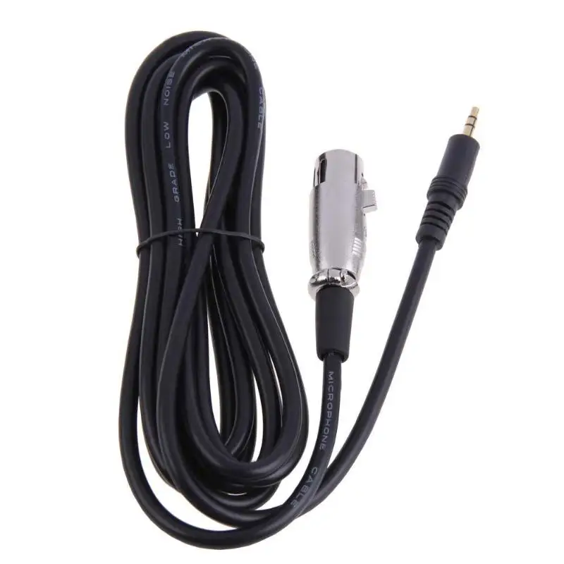 Стерео разъем микрофона кабель XLR 3 контактный под прямым углом 1/8 XLR3F для правой