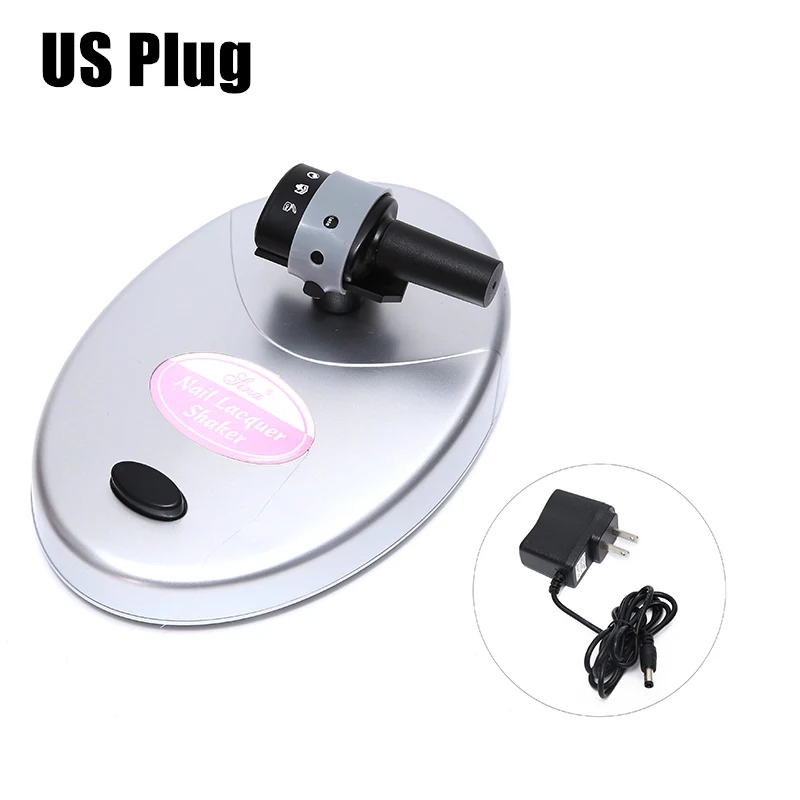 US Plug Лак для ногтей, шейкер, Гель-лак для ногтей, тату, краска, шейкер, бутылка для жидкости, анти-прокалывание, блокирующая вибрационная машина - Цвет: US Plug