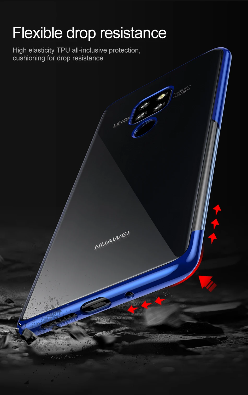 Роскошный чехол Baseus с покрытием для huawei mate 20 Pro Capinha, ультратонкая Прозрачная мягкая задняя крышка из ТПУ для huawei mate 20 Pro Coque