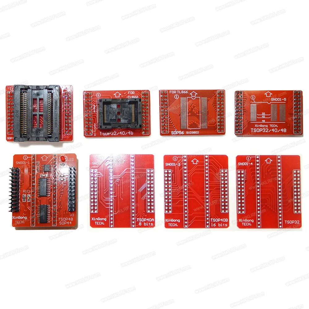 8 шт. TSOP32 TSOP40 TSOP48 SOP44 SOP56 набор адаптеров для MiniPro TL866A TL866CS TL866II Plus USB Универсальный