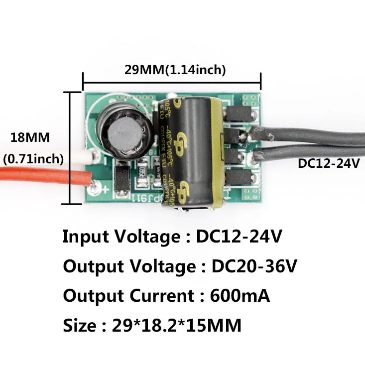 Светодиодный драйвер 3X3W 3X4W 10W 12W DC12-24V для светодиодного источника питания