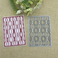 wavy rectangle frame background metal cutting dies stencils for card making decorative embossing suit paper cards stamp diy