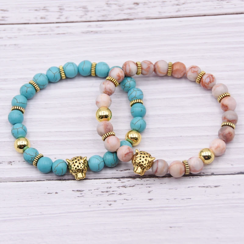 Бусы из натурального камня для мужчин Браслеты с надписью &quotLucky Charm&quot 8 мм бусы
