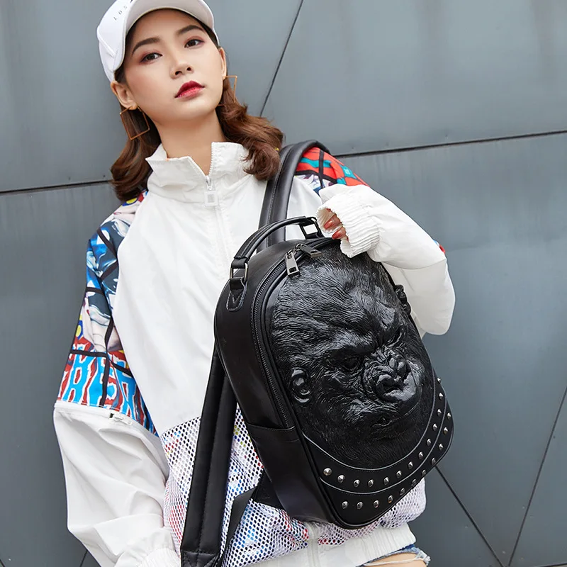 Женские и мужские водонепроницаемые 3D рюкзаки кожаная Женская дорожная сумка