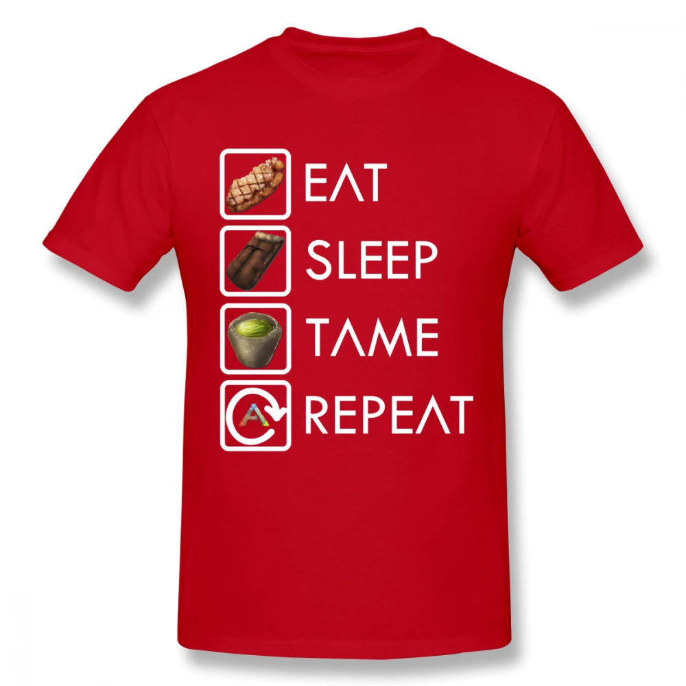 Мужская футболка Ark Survival Eat Sleep Tame Repeat большие размеры рубашка для команды на заказ