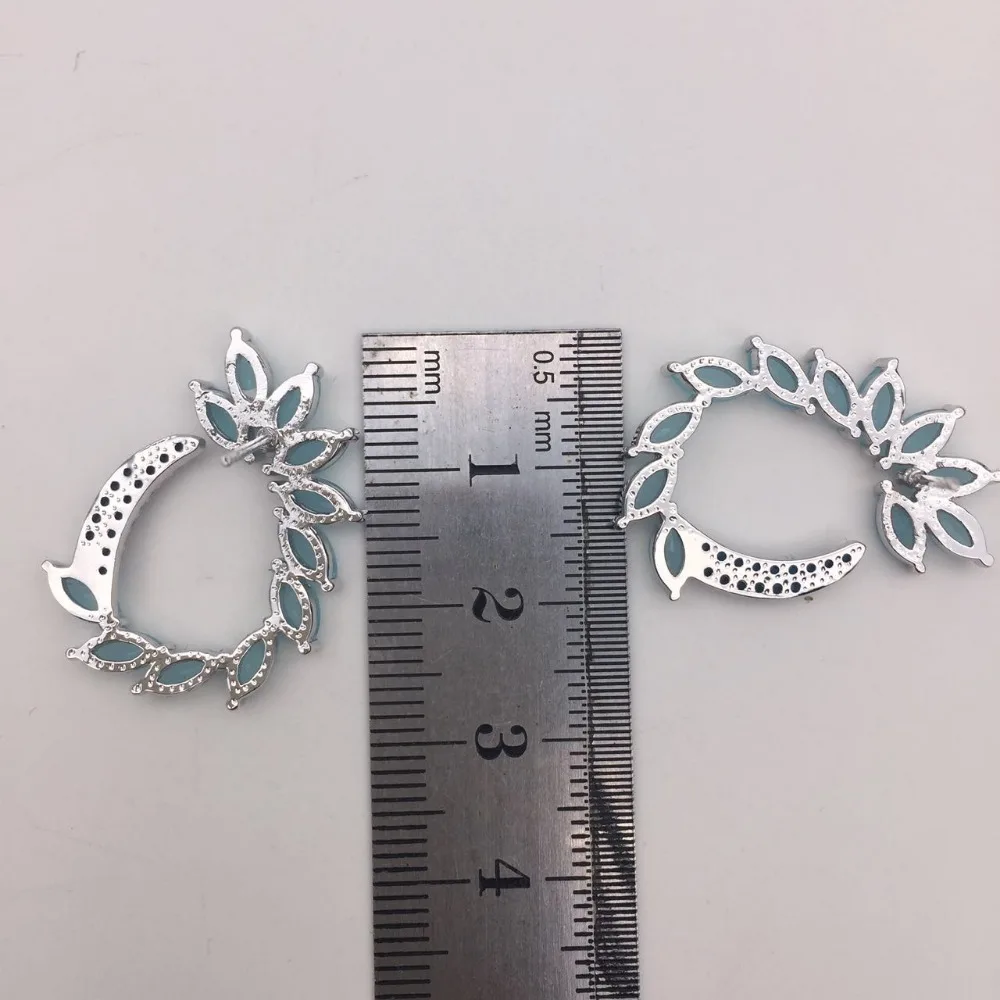Серьги гвоздики женские медные с фианитом Размер 2 7 * ширина см|fashion stud earrings|stud