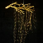 Светодиодная гиpsophila, 10 веток, 2 м, лампа виноградной лозы, 200 светодиодов, европейская Водонепроницаемая медная проволочная Гирлянда-занавеска, украшение для свадебной вечеринки