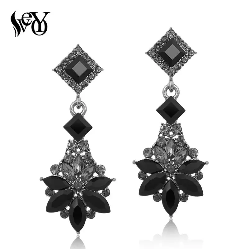 

VEYO Crystal Earrings For Woman Drop Earrings Flower Trendy High Quality Pendientes Brincos