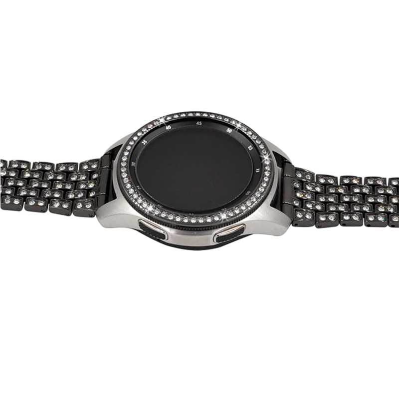 Новое поступление стальной ободок для samsung Galaxy Watch 46 мм/42 мм/gear S3 АЛМАЗНОЕ КОЛЬЦО клеющаяся крышка защита от царапин рамка