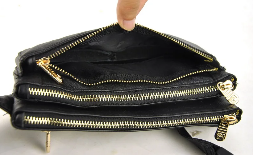 Поясная сумка на молнии для мужчин и женщин Классический Повседневный кошелек из