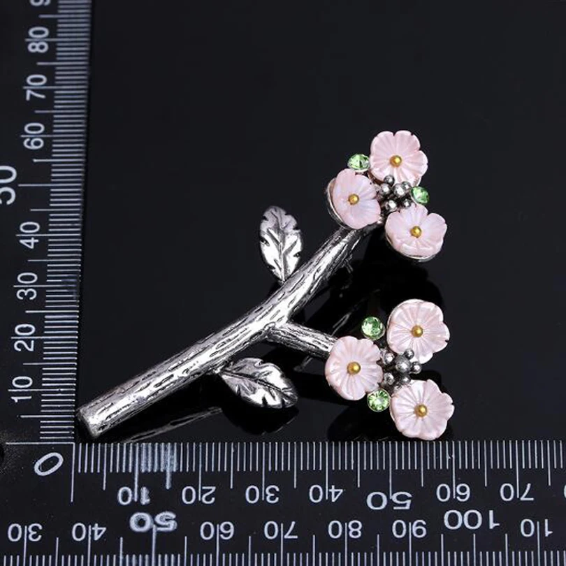 Женская Винтажная брошь в виде цветка с натуральным камнем|large brooches|brooch fashionfashion