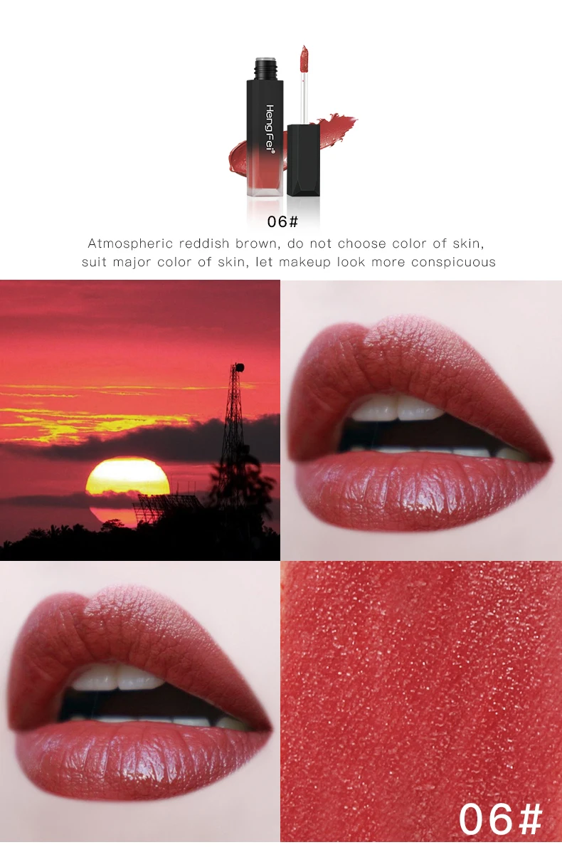 6 Colors Liquid Lipstick beauty Long lasting Matte Lip Gloss Waterproof Red Velvet Lips Tint Sexy lipgloss Nude Makeup | Красота и