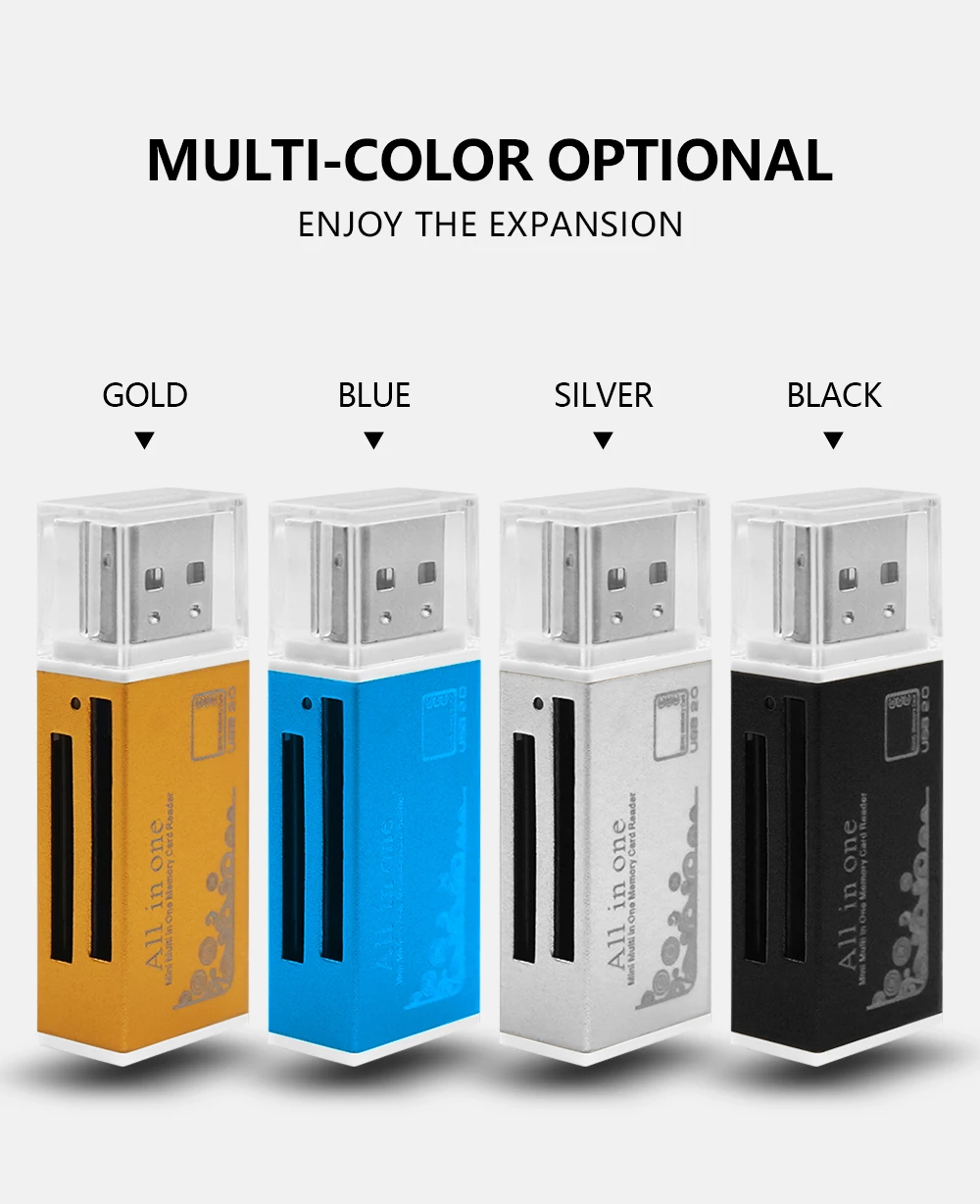 Горячая мульти все в 1 Micro USB 2,0 устройство для чтения карт памяти Адаптер для Micro SD TF M2 MMC MS PRO DUO кардридер