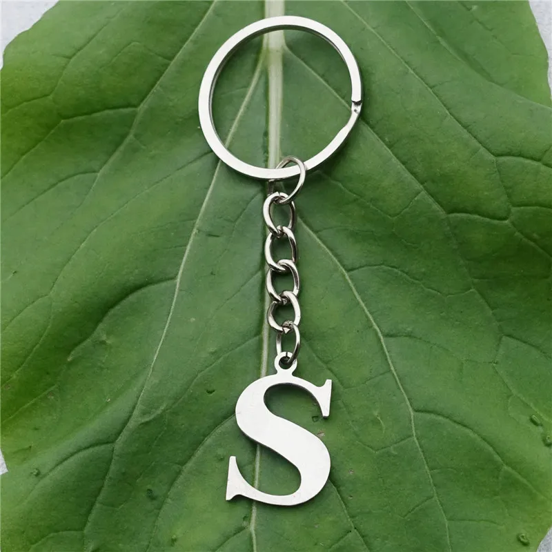 2 шт./лот брелки с буквами из нержавеющей стали именем и именем|letter keyring|fashion