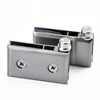 wholesale 20pairs glass door pivot hinges install up and down glass clamps clips hinges for winedisplaycupboardcabinet
