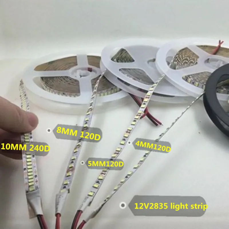 Световая панель супер яркая 12V2835led лампа с 4 мм/5 мм/8 мм узкая версия голая доска не
