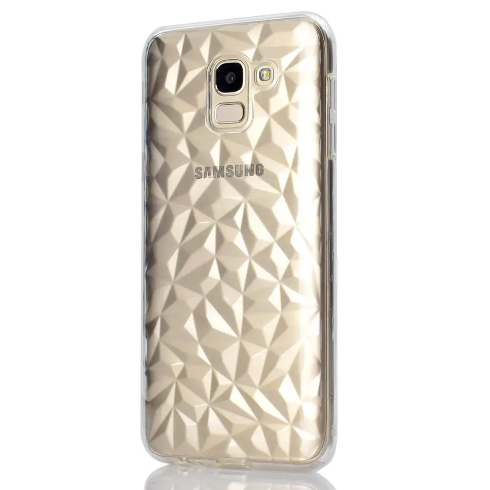 Роскошный чехол для телефона из прозрачного пластика samsung J4 J6 PLus 2018 мягкий