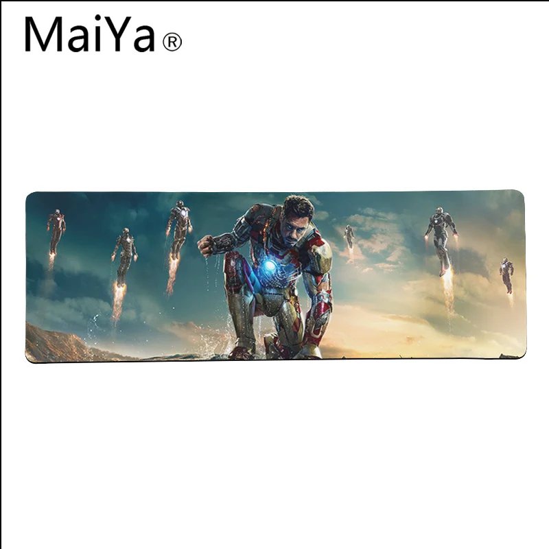 Lock Edge 30x80cm Maiya высокое качество Marvel Железный человек уникальный настольный коврик игровой коврик для мыши большой коврик для мыши клавиатуры коврик - Цвет: Lock Edge 30x80cm