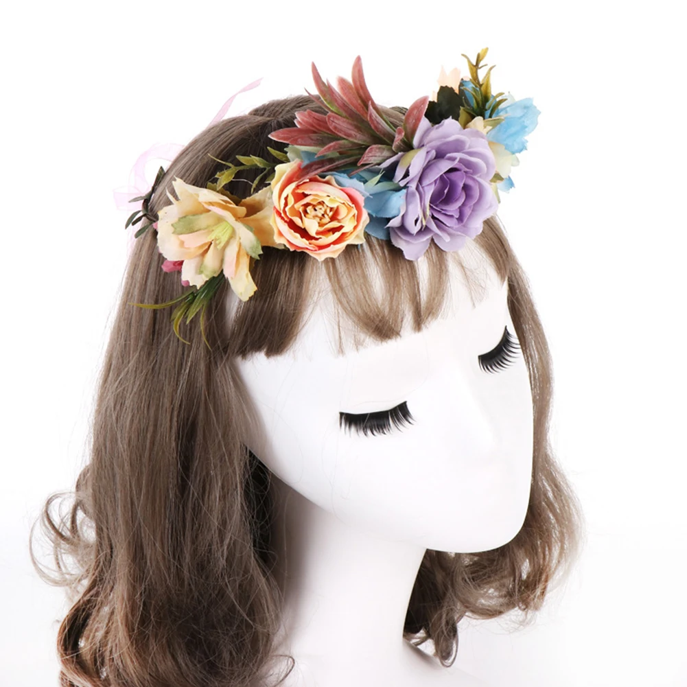 Summer Hot Selling Plastic Flower Wreath Headband Halo Floral Crown Party Bride Headwear New | Украшения и аксессуары
