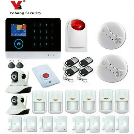Yobang безопасность WiFi GPRS 3G Android IOS домашняя система охранной сигнализации с камерой