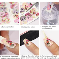 12 designs 3d super thin nail stickers flowers tips nail art adhesive decals manicure tool dark decoration nail decals