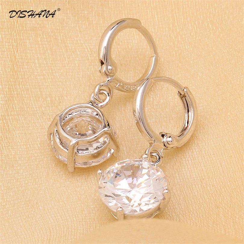 Женские серьги кольца 2017 шикарные золотого цвета женские милые Huggie оптовая