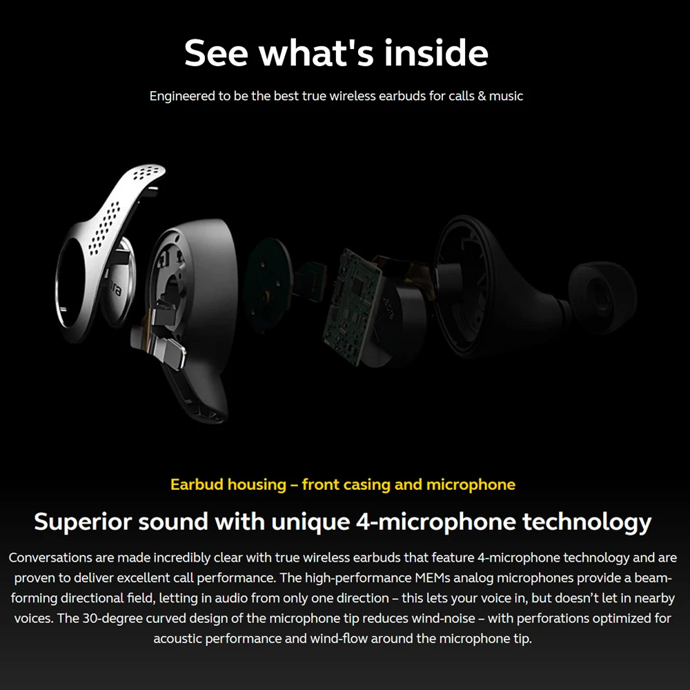 Jabra Elite 65t True Беспроводной Bluetooth наушники-вкладыши Наушники-вкладыши TWS с зарядным чехол Alexa с поддержкой Спорт бег Гарнитура
