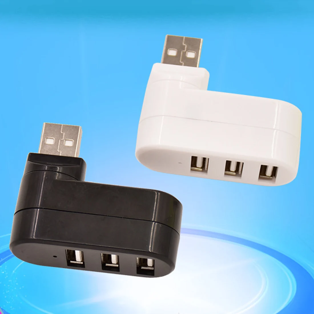 Вращающийся высокоскоростной usb-хаб с 3 портами 2,0 USB разветвитель адаптер для ноутбуков/планшетных ПК периферийных устройств