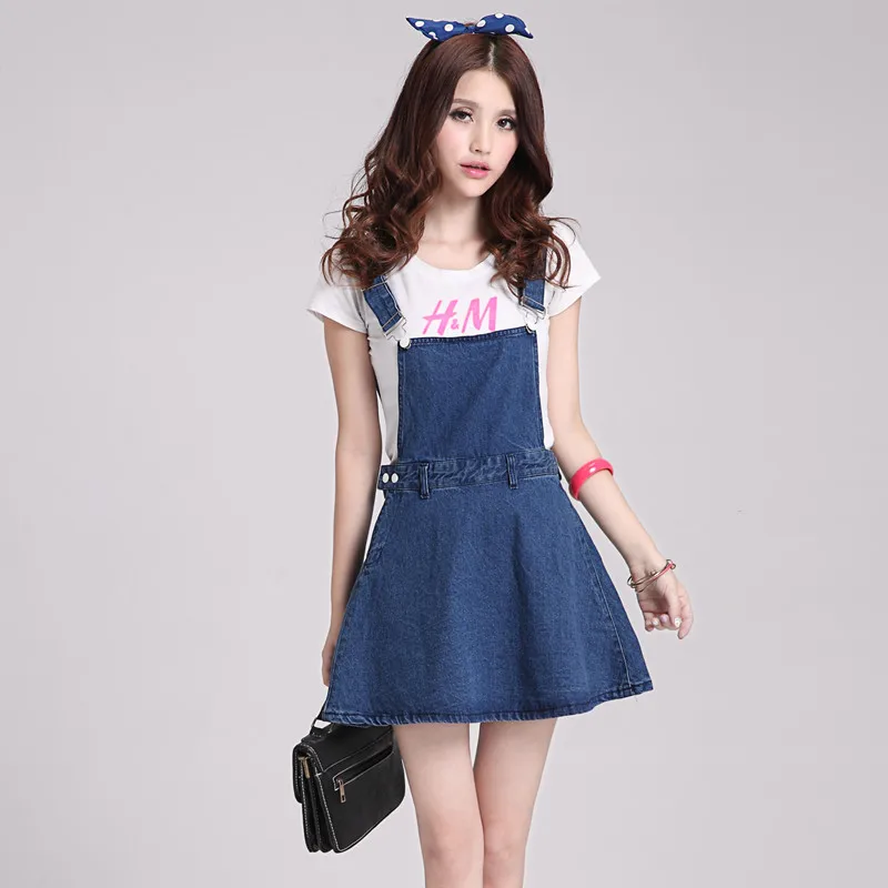 Корейская Милая Студенческая юбка из джинсовой ткани для девочек большие