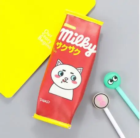19 Чехол-карандаш Kawaii Cracker для девочек, милая сумка из искусственной кожи с фруктовым яйцом, сумка для ручек, канцелярские принадлежности, офисные школьные принадлежности, Escolar Zakka - Цвет: 19