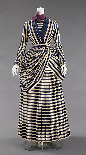 

19th Century Fashionable Dress Bustle Dress