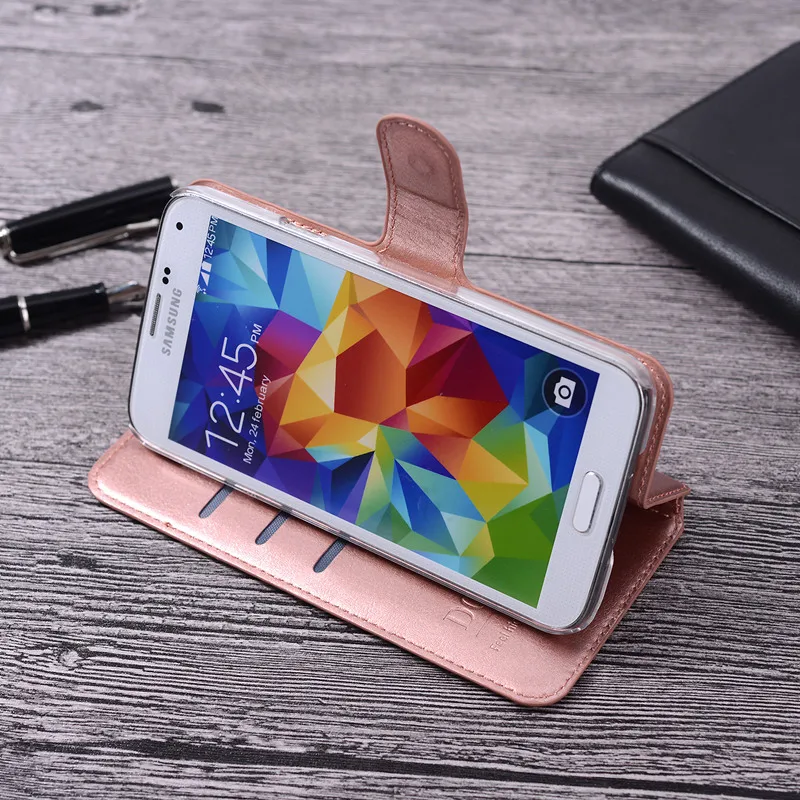 

Coque Flip Case For Samsung Galaxy E5 E500 SM-E500FDS Luxury PU Leather Wallet Phone Case Pouch KickStand Design Back Cover