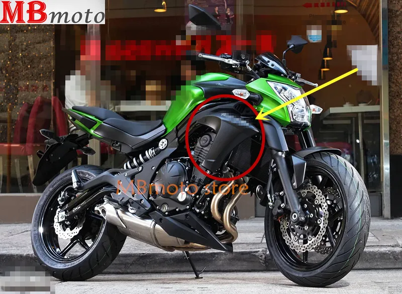 Левая или правая крышка радиатора подходит для kawasaki ER6N 2012 2013 2014 2015 ABS инжектор