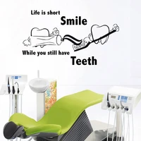 teeth cleaning vinyl wall decal bathroom dental office clinic decor stickers mural stomatology deoration waterproof z282