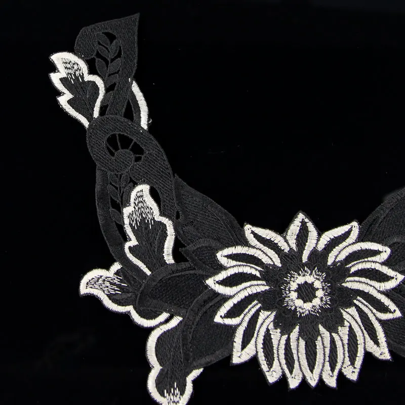 1 шт. полиэстер кружево декольте вышитое венозное Цветочное Ожерелье Воротник