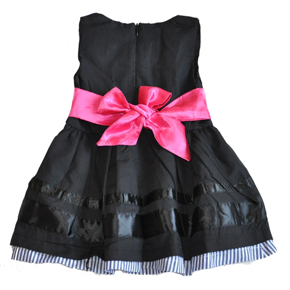 Children Girls Dresses Patchwork Sleeveless Bow Tie Baby 2018 New Summer Clothes Infant Cute Princess Dress | Детская одежда и