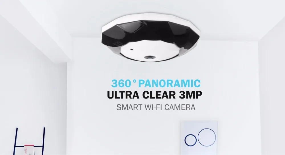 SANNCE 3.0MP ip-видеокамера 360 градусов панорамная видеокамера с Wi-Fi двухсторонняя аудио цифровая беспроводная PTZ веб-камера