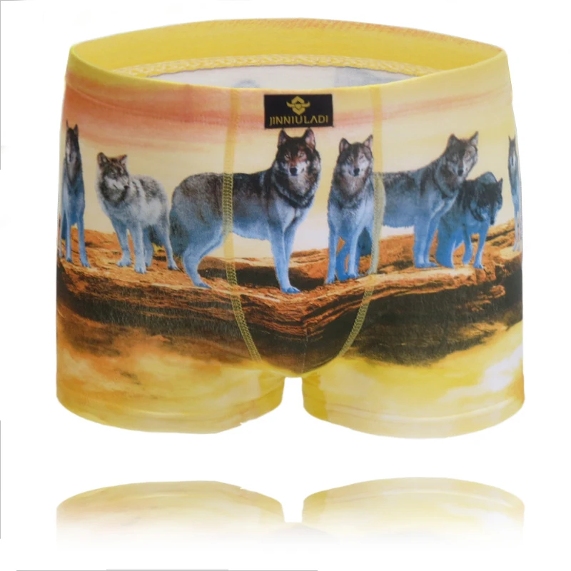4 sizes Men Cartoon Sexy Mens Animal Boxer Men'S Underwear Boxers Man Brand Hot Trunks Male Underpant L XL XXL XXXL | Мужская одежда