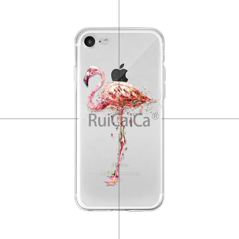 Ruicaica фламинго и ананасы цветок зеленый лист Мягкий Силиконовый ТПУ чехол для