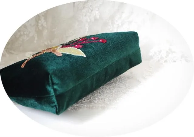 Женская сумка с вышивкой LilyHood винтажная элегантная тканевая через плечо в стиле