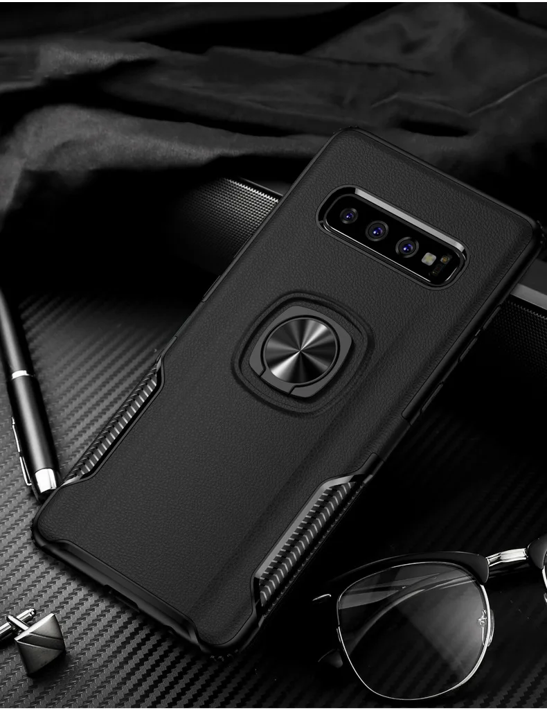 Ударопрочный чехол с магнитным кольцом для samsung S10 Plus S 9 10 A8 силиконовые чехлы для samsung Galaxy S10Plus чехол A 8