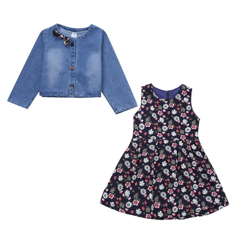 Новая одежда для девочек весна-осень 2019 новый костюм Детские комплекты Модная