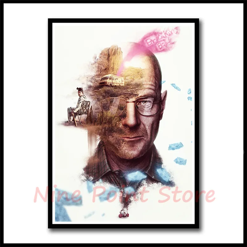 Бумажный плакат с покрытием из фильма «Breaking Bad movie», бар, кафе, домашний декор, настенная живопись, Безрамная наклейка - Цвет: Непроницаемый