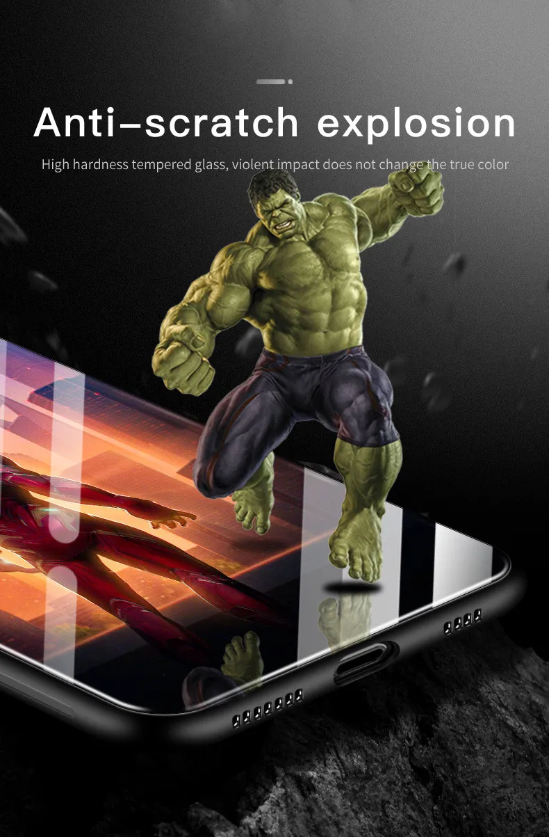 Marvel Coque роскошный стеклянный чехол для телефона Железный человек Америка Капитан силиконовый чехол для iPhone 6 6s 7 8 Plus X XS Max XR Мстители Funda